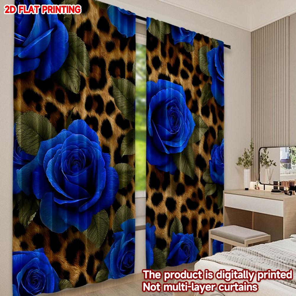 Set Of 2 Flat Printing Happy Valentine Day Curtains Romantic Red Digital Printed Polyester Drapes Family Party Made