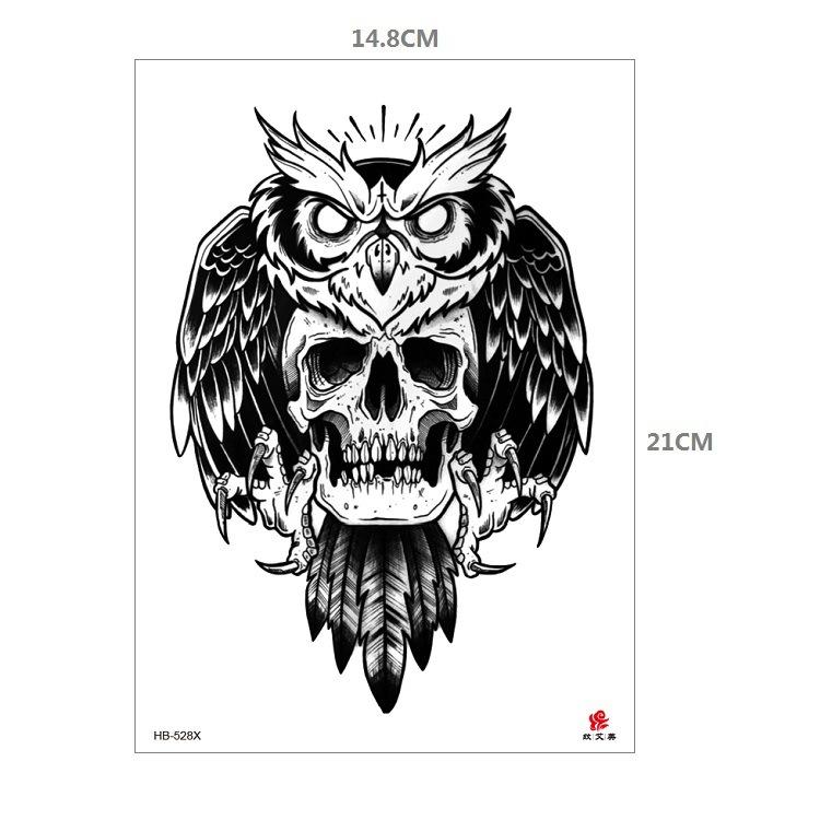 Clown Mouth Flower Body English Color Lion Tiger Half Arm Animal Pattern Water Transfer Simulation Tattoo Sticker