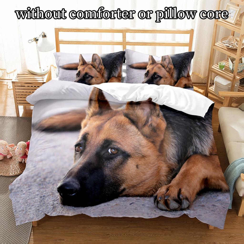 German Shepherd Printed Duvet Set Comfort Animal Digital Printed Four Seasons Bedding Set