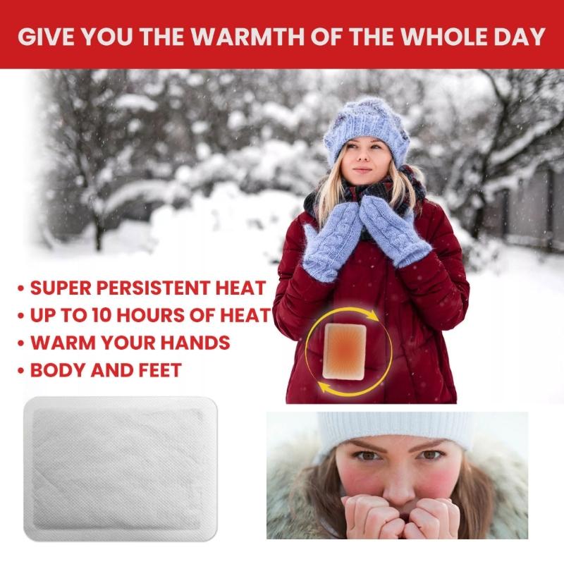 1 Box Self Hot Sticker Mat Body Warmers Pastes Stick Lasting Heating Patches Winter Keep Hand Leg Foot Warm Pastes Pads