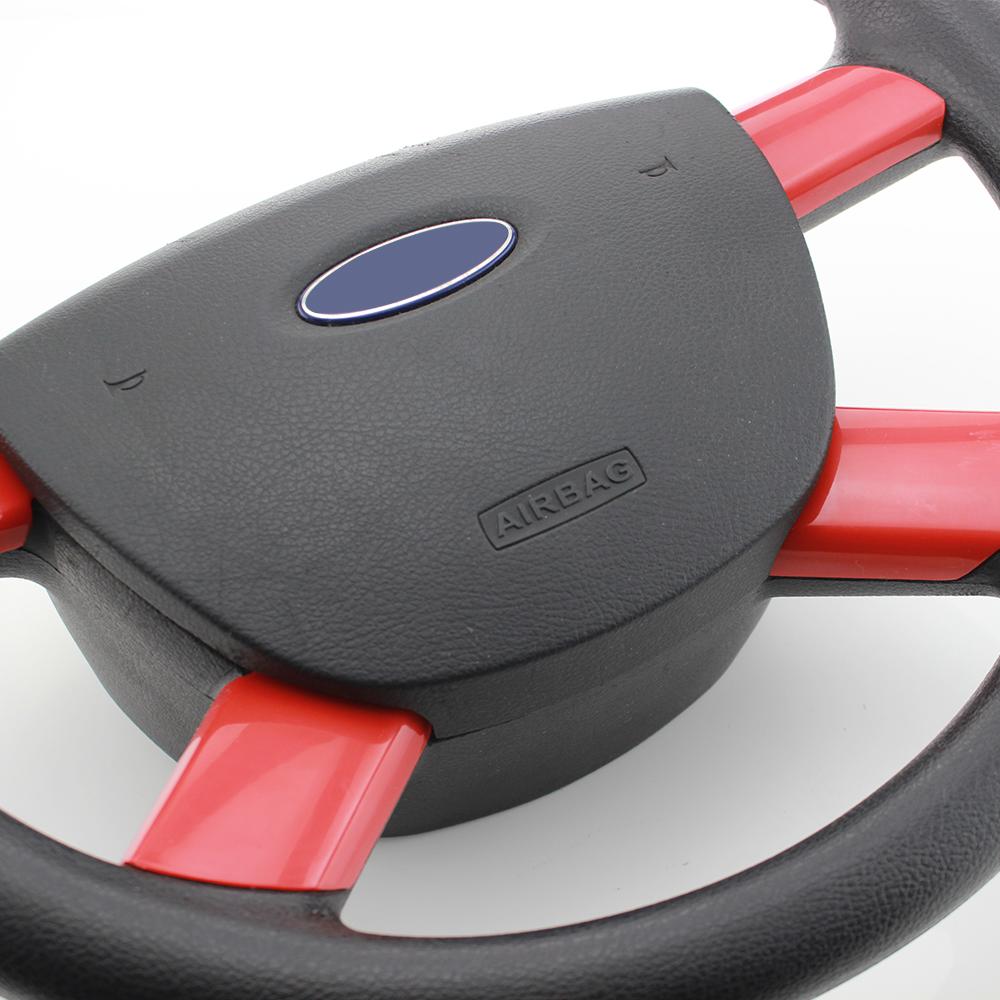 

Накладка на панель рулевого колеса салона автомобиля, наклейка-трим для Ford Focus 2 MK2 2005 - 2011, наклейки для стайлинга автомобиля, 4 шт./компл., аксессуары красный