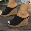 2026 New Women Wedge Platform Sandals Vacation Thick Heels Slippers Non Slip Thick Bottom Shoes Women Lightweight Designer Shoes