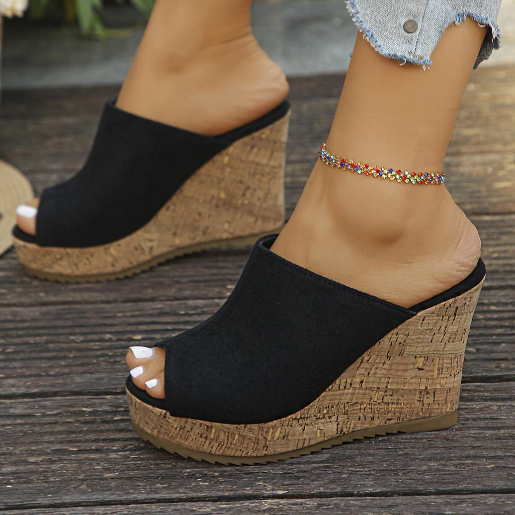 2026 New Women Wedge Platform Sandals Vacation Thick Heels Slippers Non Slip Thick Bottom Shoes Women Lightweight Designer Shoes