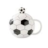 Ceramic Drinking Cup With Soccer Designs 400ml Coffee Mug For Sports Enthusiasts Soccer Theme Drinkware For Home