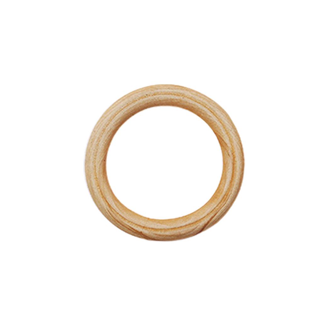 10/15/20/30 Pcs/set Wooden Macrame Rings Natural Unfinished Solid Wood Rings