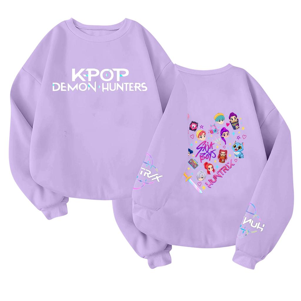 Children's Fashionable Lightweight Long-sleeved Round Neck Pullover With Pockets Printed Pullover