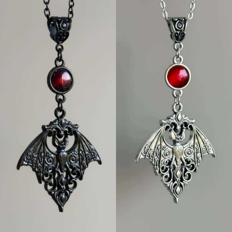 Gotisk Vintage Fladdermus Choker Hänge Halsband För Män Kvinnor Hip Hop Biker Fest Smycken Gåvor