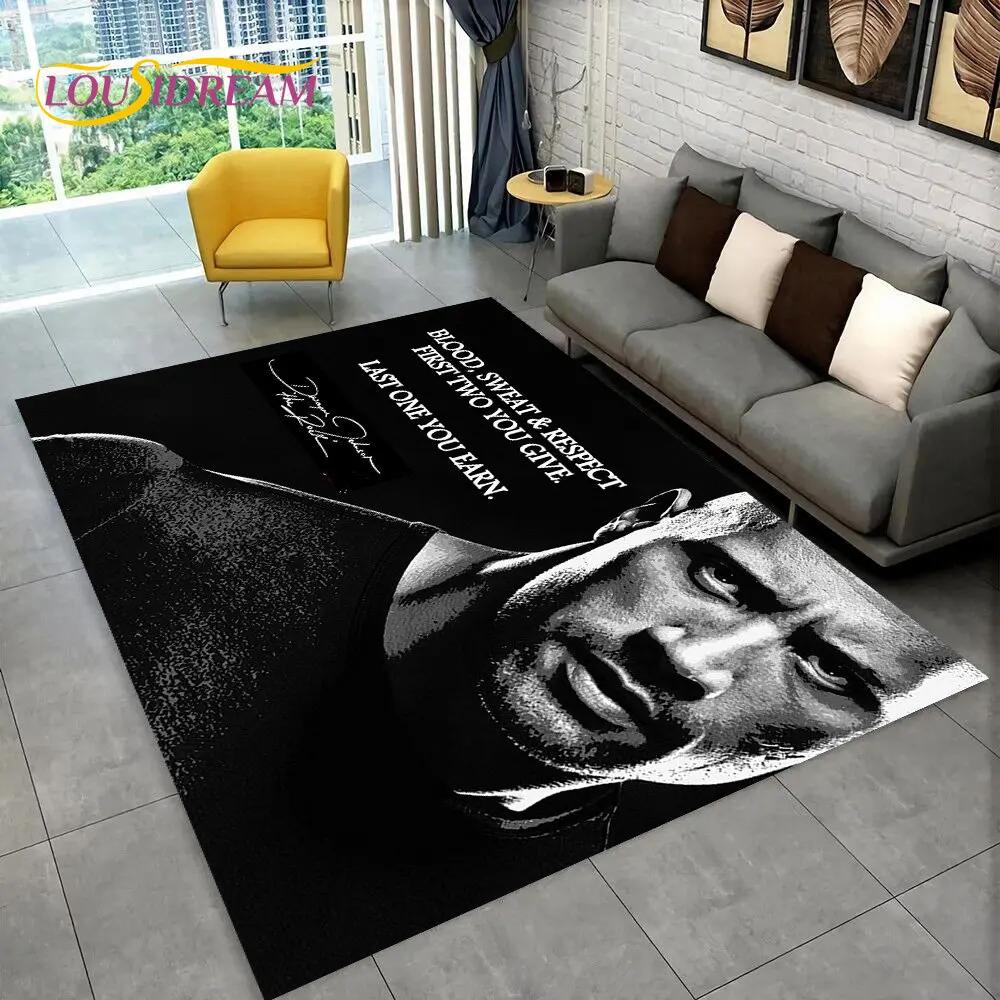 HD The Rock Dwayne Johnson Area Rug,Carpet Rug for Living Room Bedroom Sofa Doormat Decoration, Kids Play Non-slip Floor Mat 3D