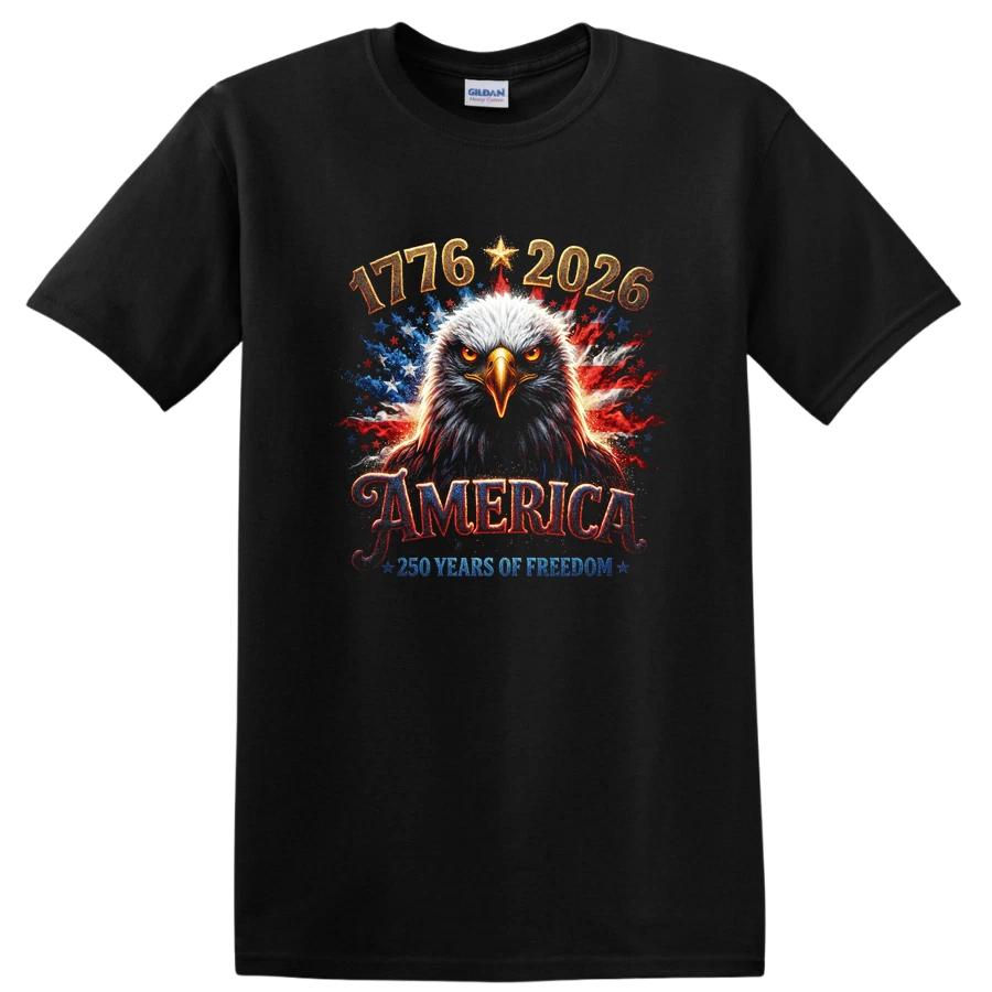 America 250 Years of Freedom Eagle T Shirt Patriotic Tee 1776 2026 Vintage