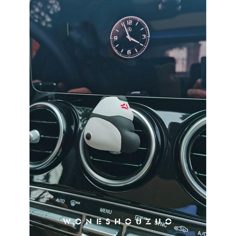 Cute Chubby Panda Air Vent Aromatherapy Car Decoration Car Fragrance Long-Lasting Light Scent Diffuser Stone Cute Panda Silhouette
