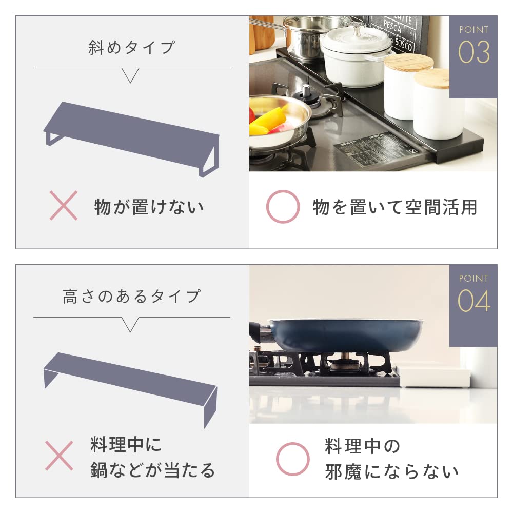 Exhaust Vent Cover Smart Flat Stove Thin Slim Tsubame Sanjo Black [CICADA] (60cm, (Steel))