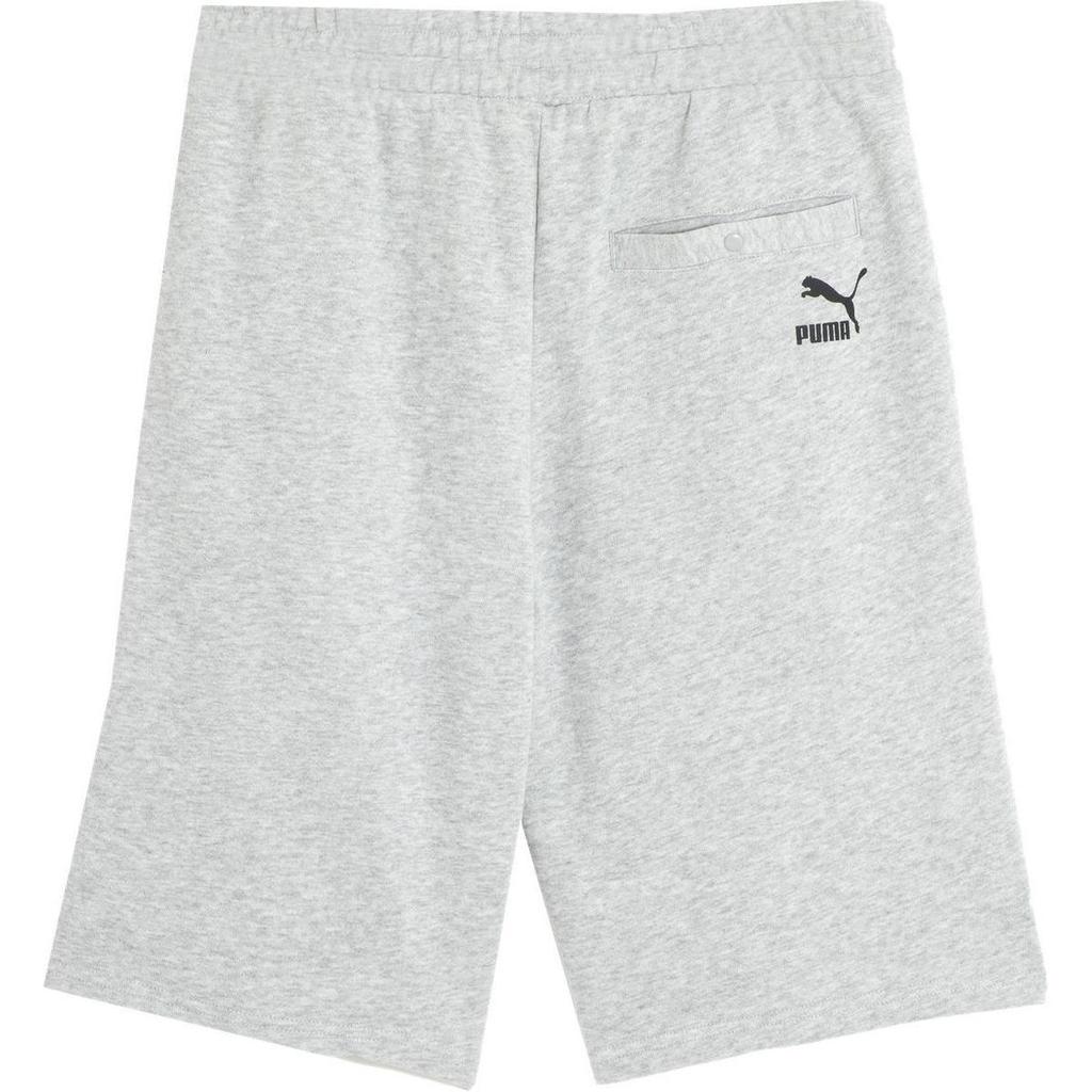 Puma Letter Logo Print Drawstring Mid Waist Casual Shorts Unisex shorts Light-Mixed-Gray 539535-04