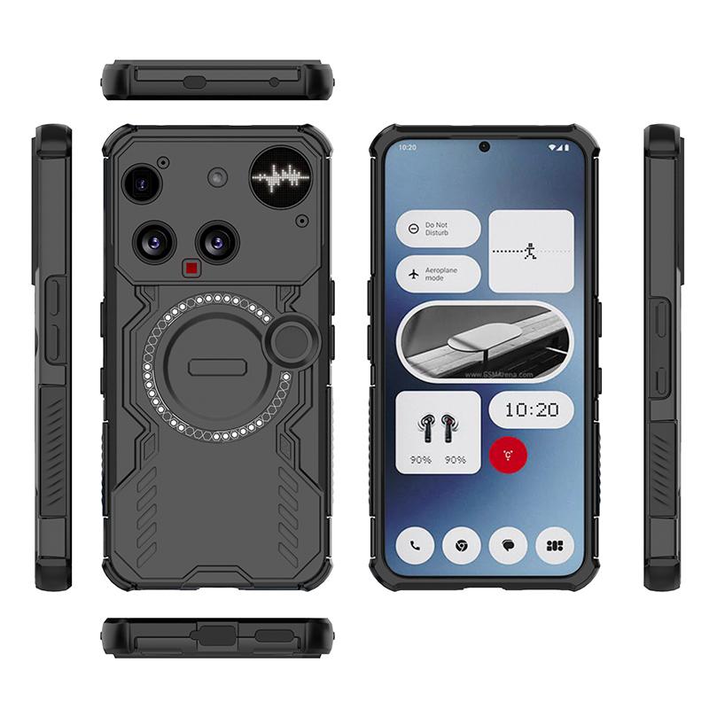 KEYSION Custodia Dissipazione Calore Forata per Nothing Phone 3 Silicone+PC Raffreddamento Magnetico Antiurto Copertura per Telefono per Nothing Phone 3