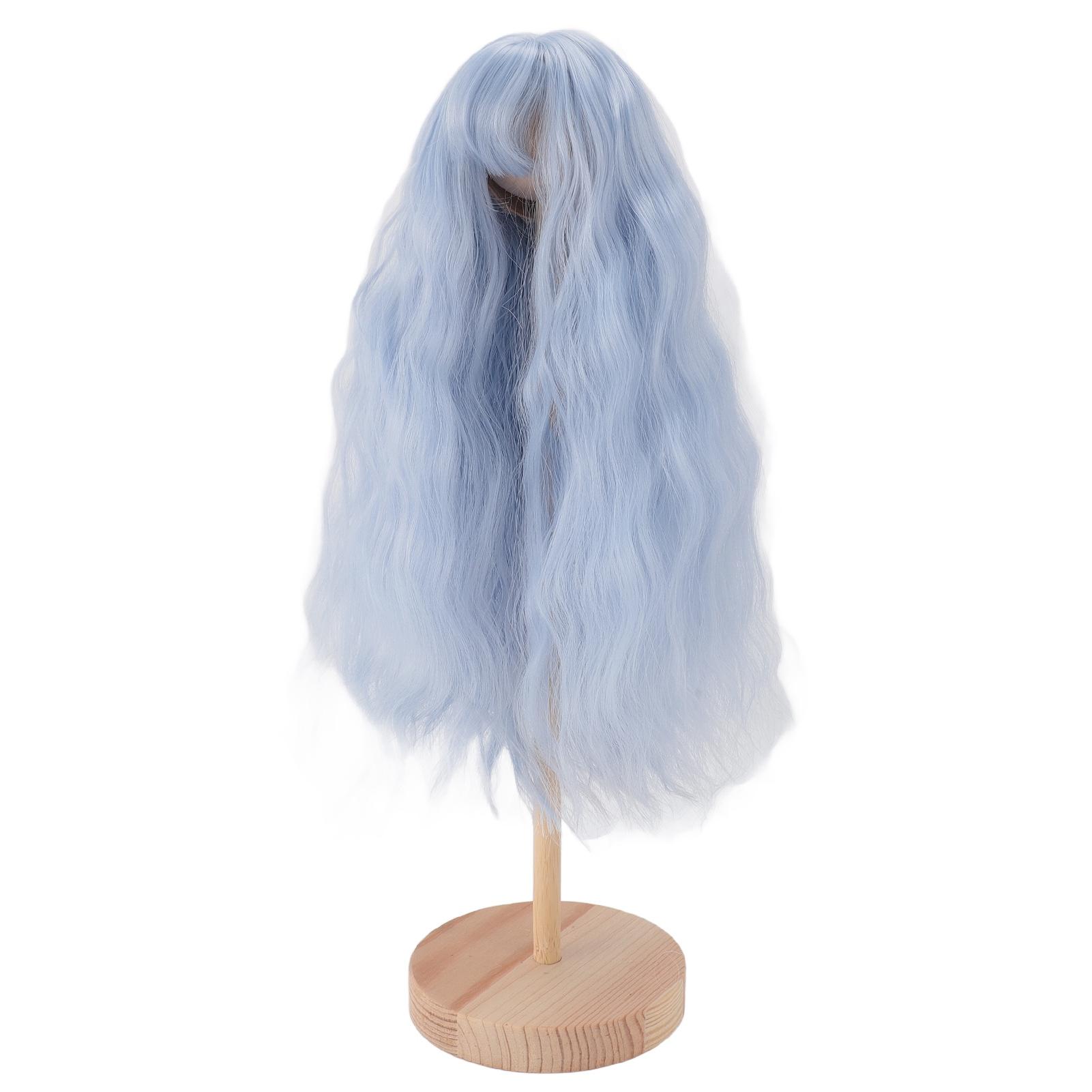 

Кукольные волнистые парики Мягкое высокотемпературное волокно Легкий кукольный длинный парик с челкой для 1/4 шарнирных кукол Dark Blue темно-синий