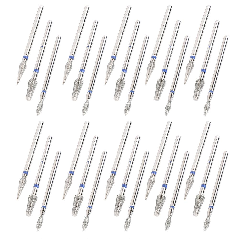 30 szt. Frezów do paznokci Pakowane indywidualnie Stal nierdzewna Manicure Usuwanie skórek Zestaw frezów do paznokci