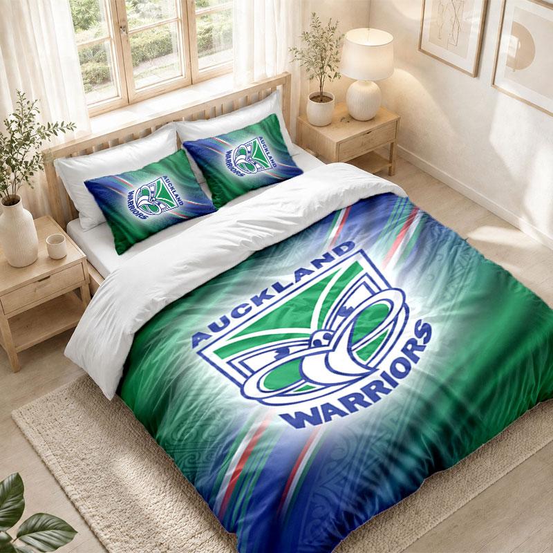 Bedding Set 1 Duvet Cover 2 Pillowcases Wigan Warriors Print Bedroom Home Decoration
