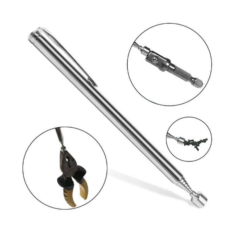 Portable Pick Up Rod Extending Magnet Handheld Pick Up Mini Pen Magnetic Grabber Telescopic Magnetic Stainless Steel