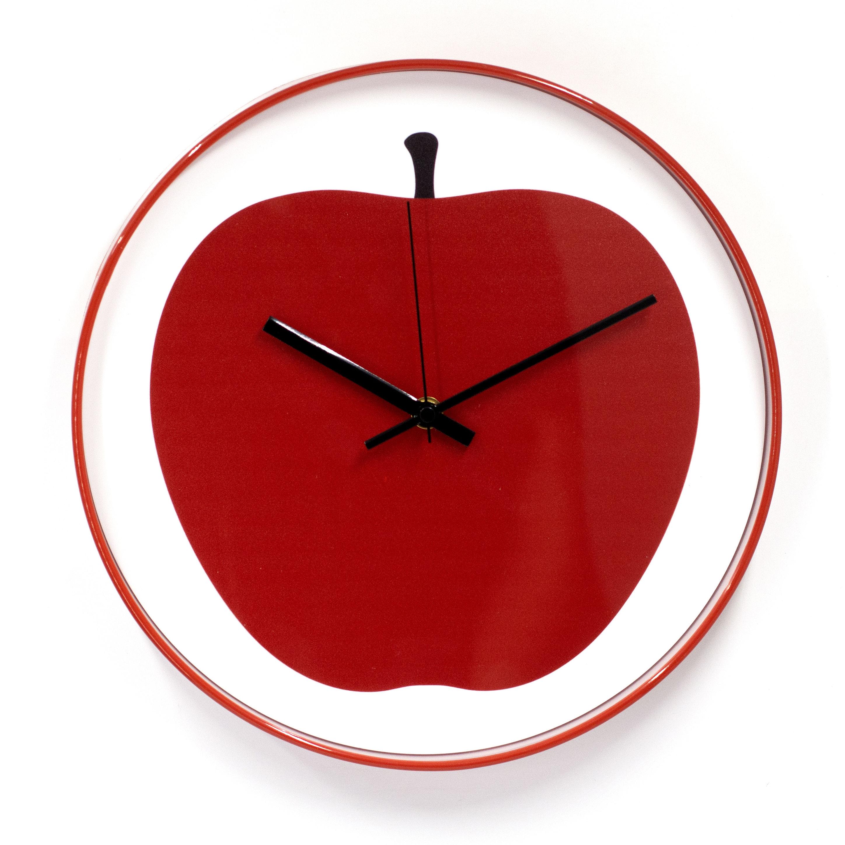 Creative Silent Cartoon Apple Wall Clock