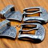 1 Set Metal Belt Buckle for Vintage Embossed Pin Buckles DIY Leather Craft Buckle