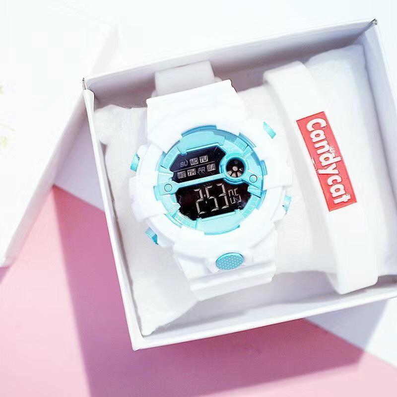 2019 Men's Trendy Waterproof Harajuku Style Matcha Green Sports Electronic Watch
