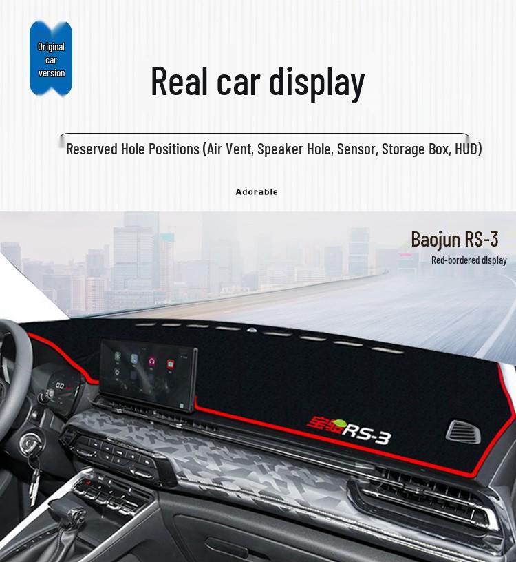 Baojun RS3 2022 Sunshade Pad for Center Console Dashboard - Anti-glare and Sun Protection.