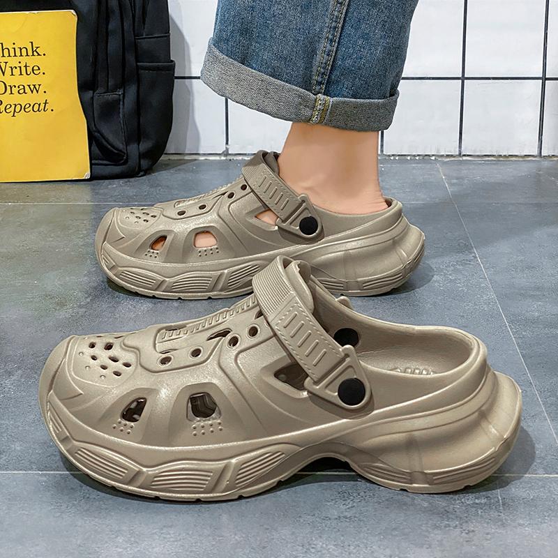 Fashion Hot Selling Men's Slippers EVA Soft and Comfortable Non-slip Beach Sandals Wear-resistant 2024 Fashionable Home Outdoor Slippers