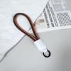 In-Stock Two-Tone PU Leather Short Lanyard for Phone Cases, Handbags, and Keychains – Stylish, Personalized, Versatile.