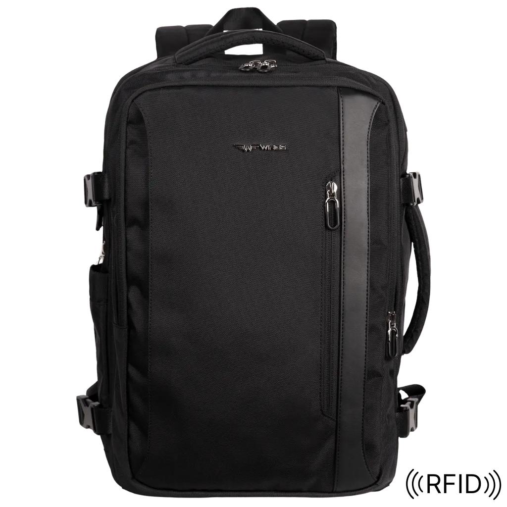 Wings Skylark Multifunctional Backpack Expandable Black