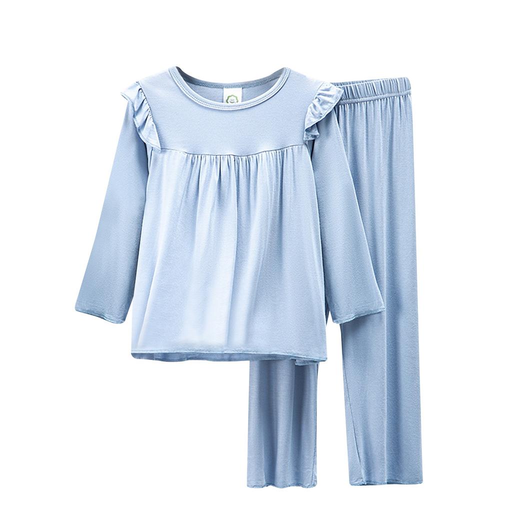 Flickors pyjamas långärmad hemmakläder föräldra-barn stilar luftkonditionerade kläder