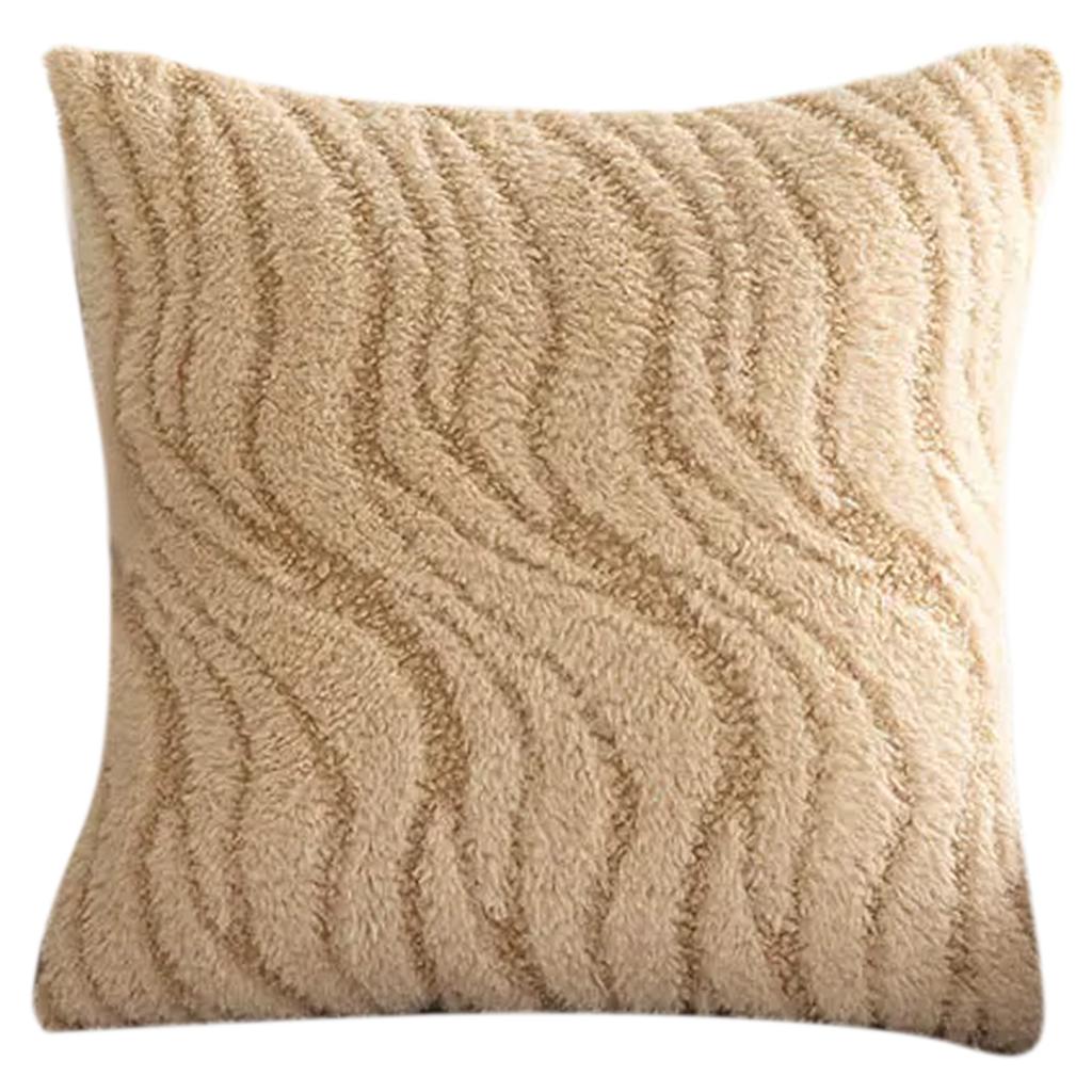 High End Water Wave Pattern Cushion Cover Durability Plushes Pillowcase Perfect for Home and Office Setting 45x45cm