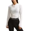 Nike Sportswear T Shirts Women's White/Black Hooded Non Detachable IX7068-100