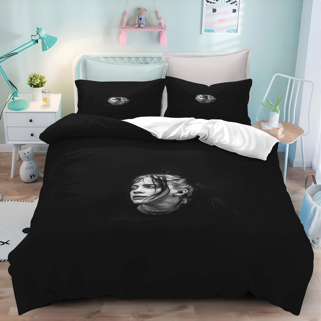 Billie Eilish Bedding Set 3D Print Duvet Cover Pillowcase Home Textile Bedroom Decor Bed Linen Quilt Cover