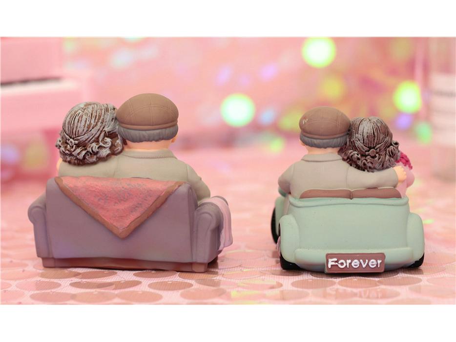 Ältere Tang Kleber Ornament Liebe Auto Kuchen Dekoration Einstecker