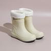 Women's Rain Shoes Rain Boots Medium Tube Velvet Warm Water Shoes Non-slip Waterproof Fashion Rubber Shoes