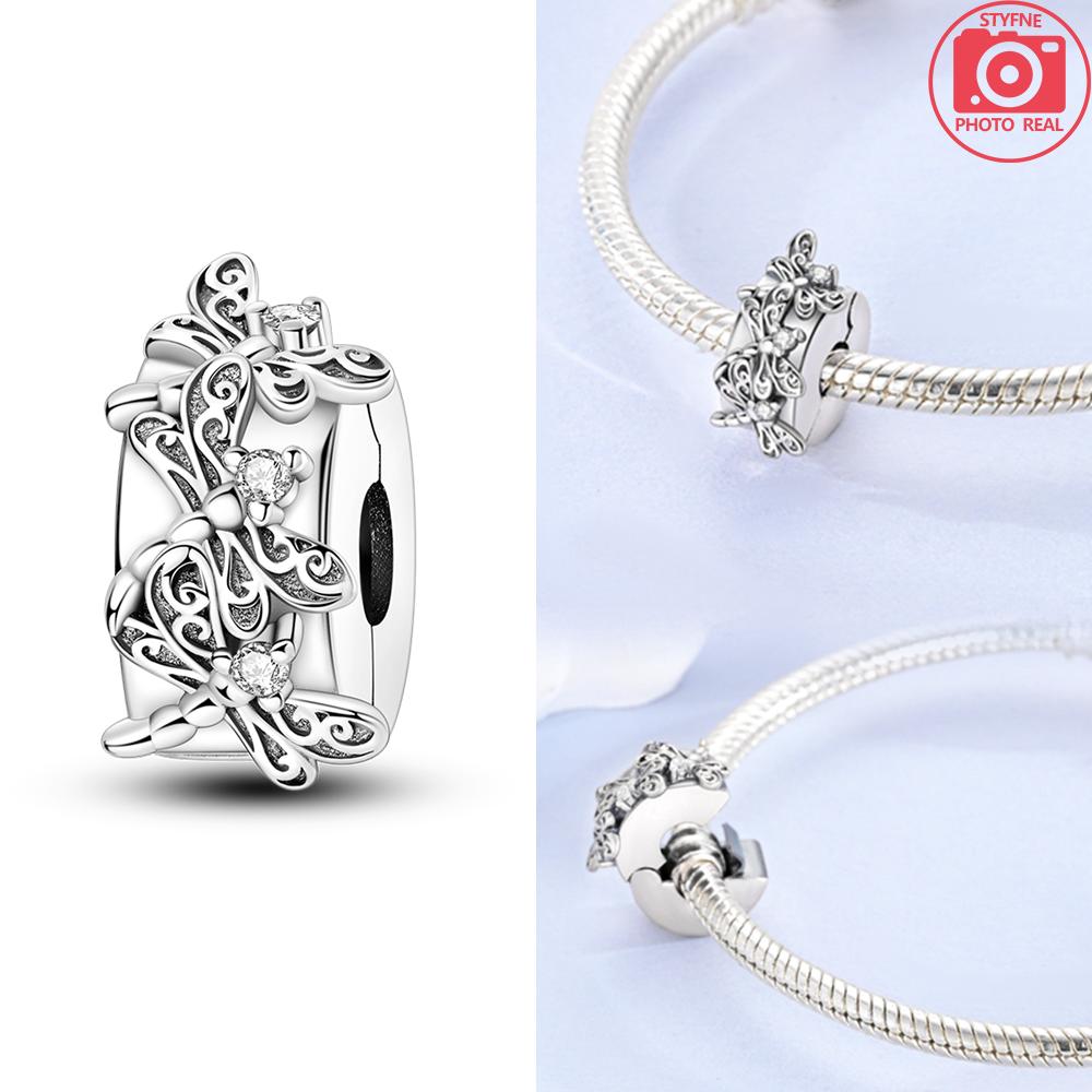 Original Dangle Charms White Heart Beads Copper Fit Bracelet Jewelry Diy For Woman Pendants Charms Fine Gift