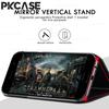 PKCASE Smart Mirror Klapphülle für Samsung A05 A05S A15 A35 A25 A33 A34 5G Note 20 Ultra Stoßfeste Leder-Ständer-Abdeckung