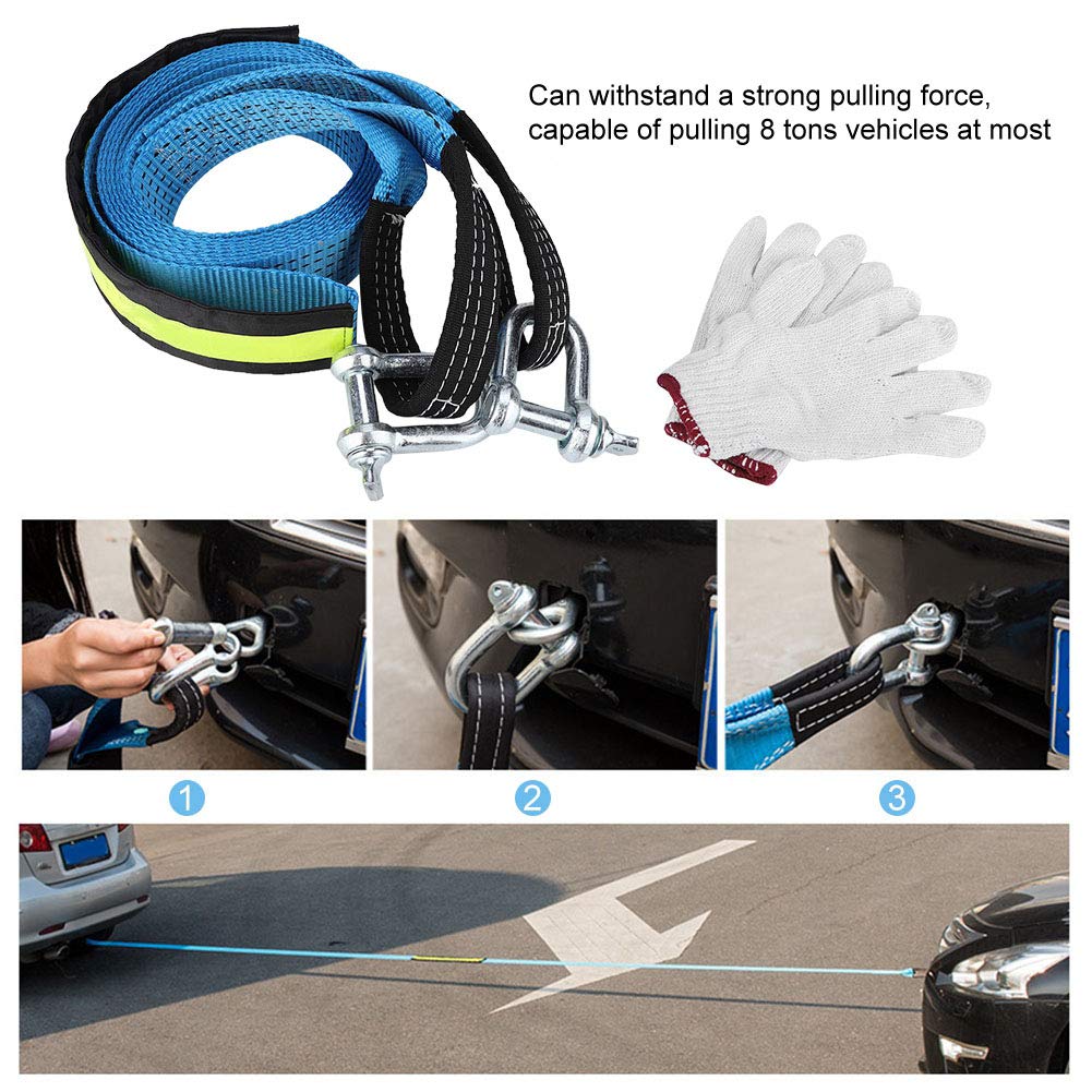 Qii Lu Tow Rope, Maximum Breaking Strength, 26.4 Ft (8 T 5 M), Universal