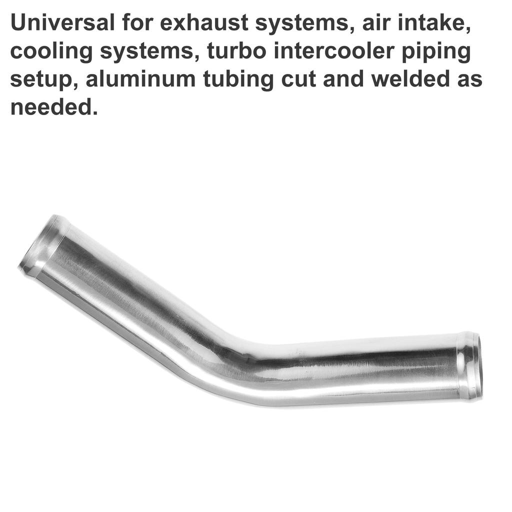 ACROPIX 35mm OD 100mm Leg Length Universal Car Aluminum Alloy Tube Intercooler Pipe 45 Degree Bend Elbow Air Intake Joiner Tubing Set of 2 1.35" 4" -