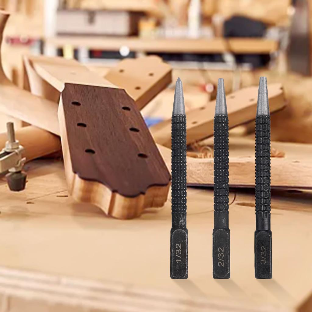 Secure Grip Design Knurled Body Punch Nail Punch Set Square Striking Head