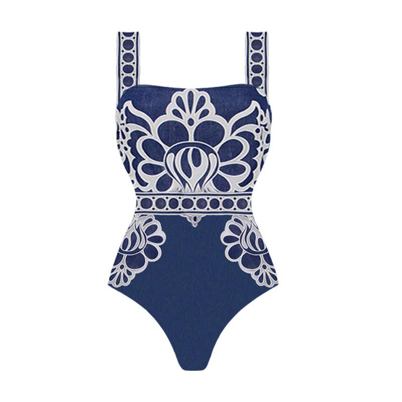 European and American swimwear ethnic style printed one-piece swimsuit set women s swimsuit 89 S