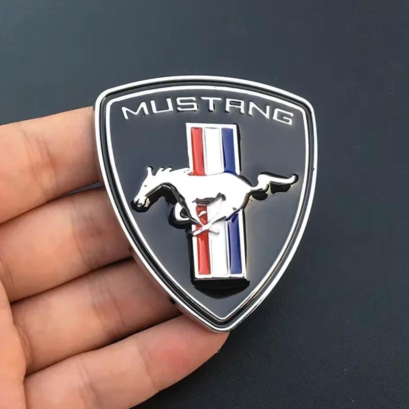 

New 2026 Car Sticker For Ford 1Pcs 3 Colors 6 * 7.5 cm Metal Car Sticker For Mustang Ford Shelby GT Logo Badge Car Body Fender