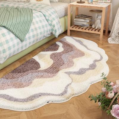 Irregular Shapes Bedroom Decor Carpet Thick Plush Carpets for Living Room Fluffy Soft Bedside Floor Mat Anti-slip Cloakroom Rug