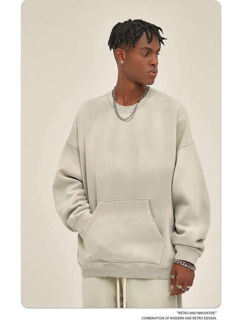 ARTIE Men's 2023 Fall/Winter Spray-Dyed Washed Sweater & Pants Set