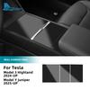 For Tesla Model 3 Highland 2024 Model Y Juniper 2025 Real Carbon Fiber Center Console Storage Box Panel Stickers Accessories