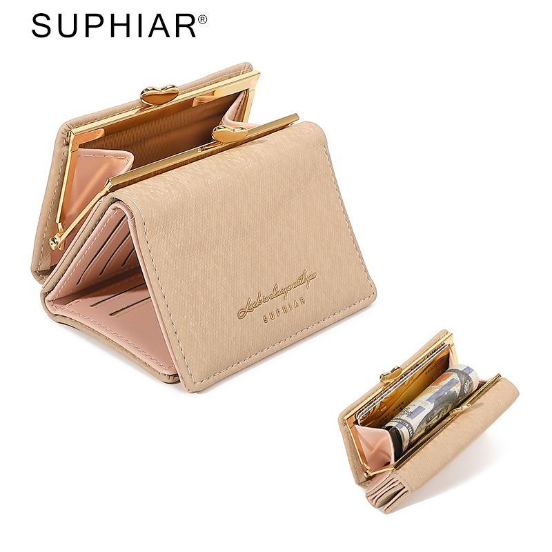 Flannel Card Bag, Premium Sense, Three-fold Wallet, Change Bag, Large Capacity, Multi-function, Women's Wallet.