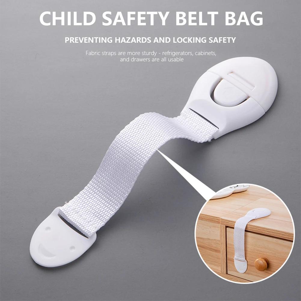 1/10pcs Child Safety Strap Locks No Drilling Cabinet Latches Adhesive Kids Proof for Cupboards Door Window Refrigerator