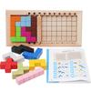 Wooden Puzzle Early Education Intelligence Fun Game Children Thinking Logic Square Toy Puzzle Pentomino Mind Brain Teasers