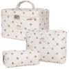 Three-Piece Floral Large-Capacity Makeup and Travel Bag Set