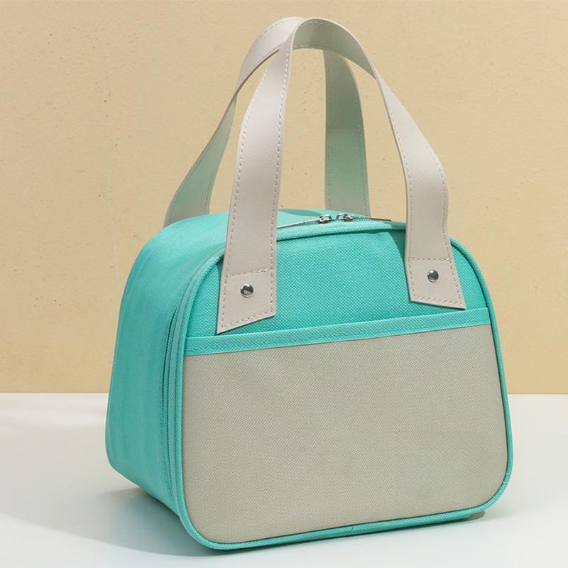 

OLOEY Color-blocked Insulated Portable Lunch Bag One Size