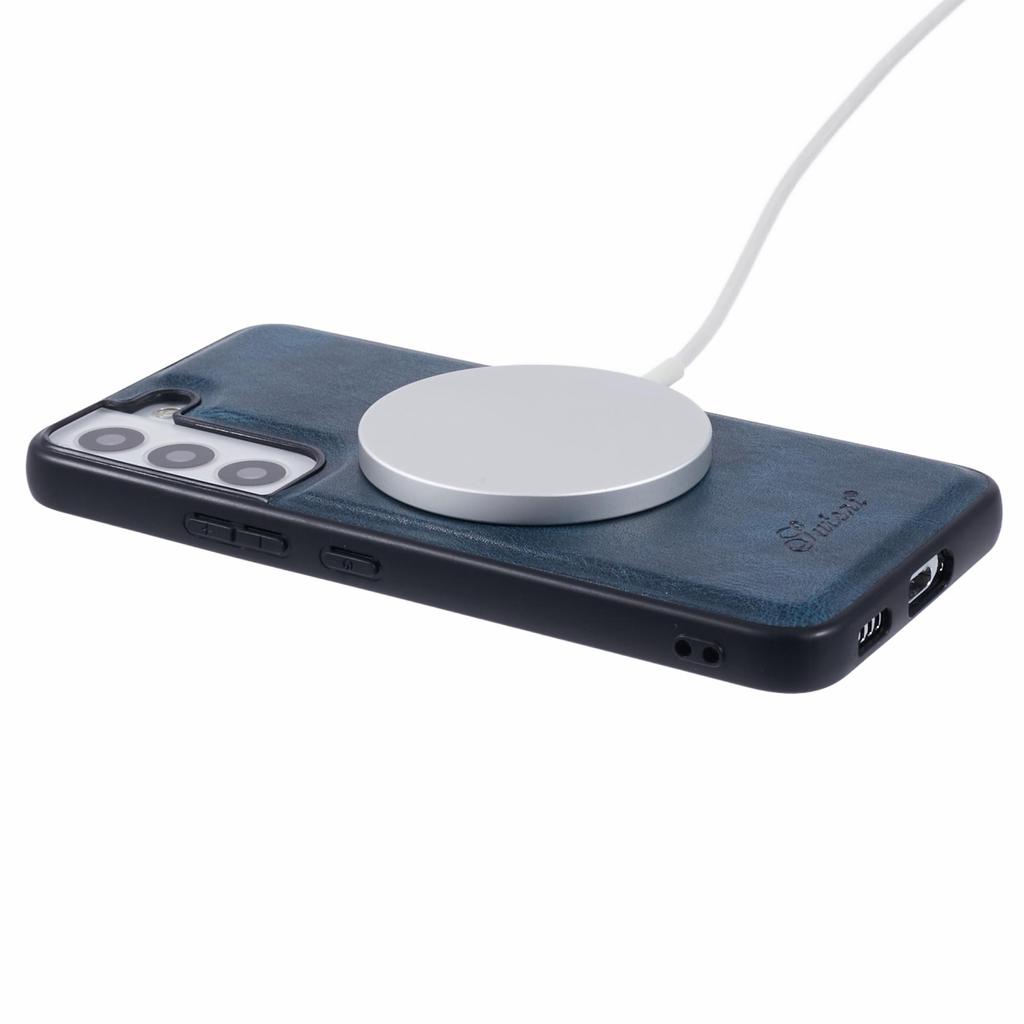 SUTENI H17 For Samsung Galaxy S22 5G Magnetic Case Card Holder Kickstand Phone Cover